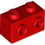 LEGO Steen 1x2 met Zij-noppen ROOD (100 stuks) LEGO Steen 1x2 met Zij-noppen ROOD (100 stuks)