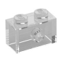 LEGO Steen 1x2 met 1 Zij-nop TRANSPARANT (100 stuks) LEGO Steen 1x2 met 1 Zij-nop TRANSPARANT (100 stuks)