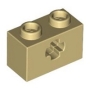 LEGO Steen 1x2 met Asopening BEIGE (100 stuks)