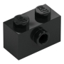 LEGO Steen 1x2 met 1 Zij-nop ZWART (100 stuks)