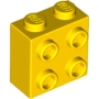 LEGO Steen 1x2x1 met Zij-noppen GEEL (100 stuks)
