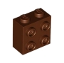 LEGO Steen 1x2x1 met Zij-noppen BRUIN (10 stuks)