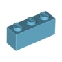 LEGO Steen 1x3 AZUURBLAUW (100 stuks)