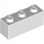 LEGO Brick 1x3 WHITE (100 pcs)