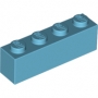 LEGO Steen 1x4 AZUURBLAUW (100 stuks) LEGO Steen 1x4 AZUURBLAUW (100 stuks)