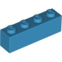 LEGO Steen 1x4 DONKERAZUUR (100 stuks) LEGO Steen 1x4 DONKERAZUUR (100 stuks)