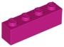 LEGO Steen 1x4 MAGENTA (100 stuks)