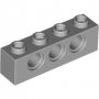 LEGO Steen 1x4 met Gaten LICHTGRIJS (100 stuks)