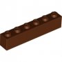 LEGO Steen 1x6 BRUIN (100 stuks) LEGO Steen 1x6 BRUIN (100 stuks)