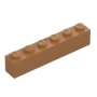 LEGO Steen 1x6 NOUGAT (100 stuks) LEGO Steen 1x6 NOUGAT (100 stuks)