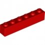 LEGO Steen 1x6 ROOD (100 stuks) LEGO Steen 1x6 ROOD (100 stuks)