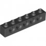 LEGO Steen 1x6 met Gaten ZWART (100 stuks) LEGO Steen 1x6 met Gaten ZWART (100 stuks)