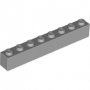 LEGO Steen 1x8 LICHTGRIJS (100 stuks)