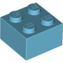 LEGO Steen 2x2 AZUURBLAUW (100 stuks) LEGO Steen 2x2 AZUURBLAUW (100 stuks)