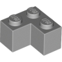 LEGO Steen 2x2 Hoek LICHTGRIJS (100 stuks)