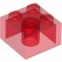LEGO Steen 2x2 TRANSPARANT ROOD (100 stuks) LEGO Steen 2x2 TRANSPARANT ROOD (100 stuks)