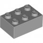 LEGO Steen 2x3 LICHTGRIJS (100 stuks)