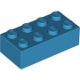 LEGO Steen 2x4 DONKERAZUUR (100 stuks) LEGO Steen 2x4 DONKERAZUUR (100 stuks)