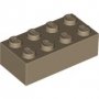 LEGO Steen 2x4 DONKERBEIGE (100 stuks) LEGO Steen 2x4 DONKERBEIGE (100 stuks)