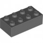 LEGO Steen 2x4 DONKERGRIJS (100 stuks) LEGO Steen 2x4 DONKERGRIJS (100 stuks)