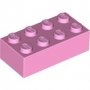 LEGO Steen 2x4 LICHTROZE (100 stuks) LEGO Steen 2x4 LICHTROZE (100 stuks)
