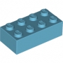 LEGO Steen 2x4 AZUURBLAUW (100 stuks) LEGO Steen 2x4 AZUURBLAUW (100 stuks)