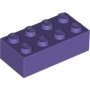 LEGO Steen 2x4 PAARS (100 stuks) LEGO Steen 2x4 PAARS (100 stuks)