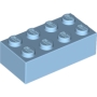 LEGO Steen 2x4 ZANDBLAUW (100 stuks)
