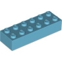 LEGO Steen 2x6 AZUURBLAUW (100 stuks) LEGO Steen 2x6 AZUURBLAUW (100 stuks)