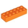 LEGO Brick 2x6 ORANGE (100 pcs) LEGO Brick 2x6 ORANGE (100 pcs)