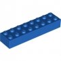 LEGO Brick 2x8 BLUE (100 pcs)