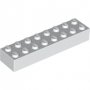 LEGO Steen 2x8 WIT (100 stuks)