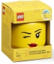 LEGO Opbergbox Hoofd XS Girl Knipoog LEGO Opbergbox Hoofd XS Girl Knipoog