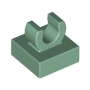 LEGO Tegel 1x1 met Clip ZANDGROEN (100 stuks) LEGO Tegel 1x1 met Clip ZANDGROEN (100 stuks)