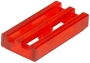 LEGO Tegel 1x2 met Grill TRANSPARANT ROOD  (100 stuks)