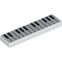 LEGO Tile 1x4 Piano WHITE