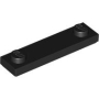 LEGO Plaat 1x4 met 2 Noppen ZWART (100 stuks)