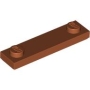 LEGO Plaat 1x4 met 2 Noppen DONKERORANJE (100 stuks) LEGO Plaat 1x4 met 2 Noppen DONKERORANJE (100 stuks)