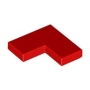 LEGO Tegel 2x2 Hoek ROOD (100 stuks)