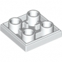 LEGO Tile 2x2 Inverted WHITE (100 pcs)