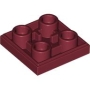 LEGO Tegel 2x2 Inverted DONKERROOD (100 stuks) LEGO Tegel 2x2 Inverted DONKERROOD (100 stuks)
