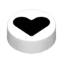 LEGO Tegel Rond 1x1 met Zwart Hart WIT (100 stuks) LEGO Tegel Rond 1x1 met Zwart Hart WIT (100 stuks)