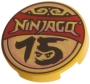 LEGO Tile Round 2x2 NINJAGO 15 PEARL GOLD