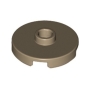 LEGO Tegel Rond 2x2 met Nop DONKERBEIGE (100 stuks)