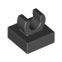 LEGO Tegel 1x1 met Clip ZWART (100 stuks) LEGO Tegel 1x1 met Clip ZWART (100 stuks)