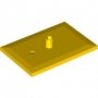 LEGO Treinplaat 4x6 met pin GEEL LEGO Treinplaat 4x6 met pin GEEL